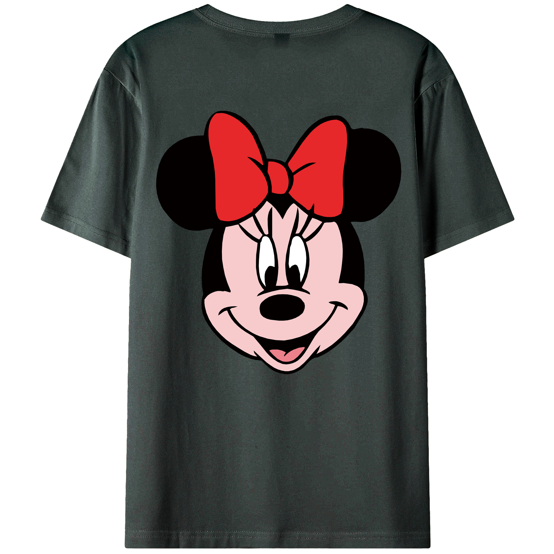 ミッキーマウス Mickey Mouse 綿100％ メンズ半袖Tシャツ（バックプリント） 通気性